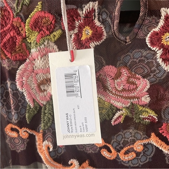 JOHNNY WAS Elexa Mesh Dress small - Picture 2 of 2